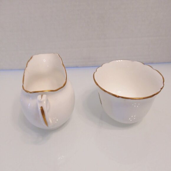 Vintage Royal Doulton Cream And Sugar Set Rotorua Birds With Ship Crest - Picture 4 of 8